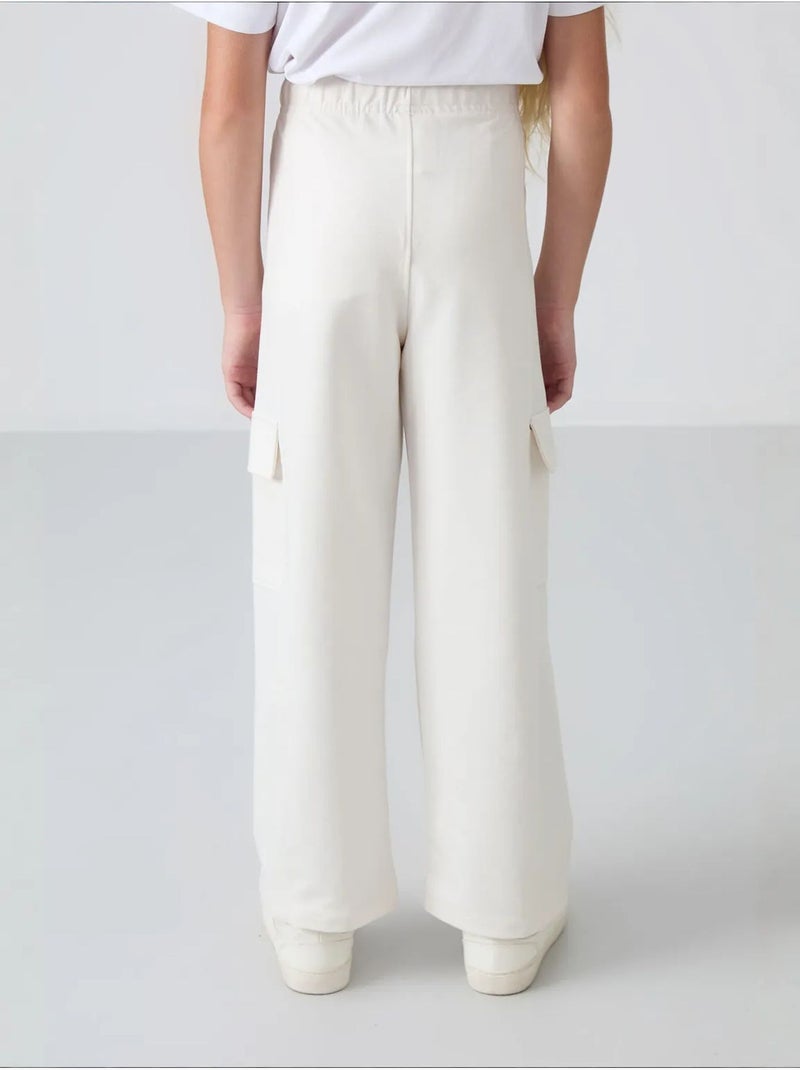Pantalones youth unisex de mezcla de algodón tommy Blanco roto - Kiabi