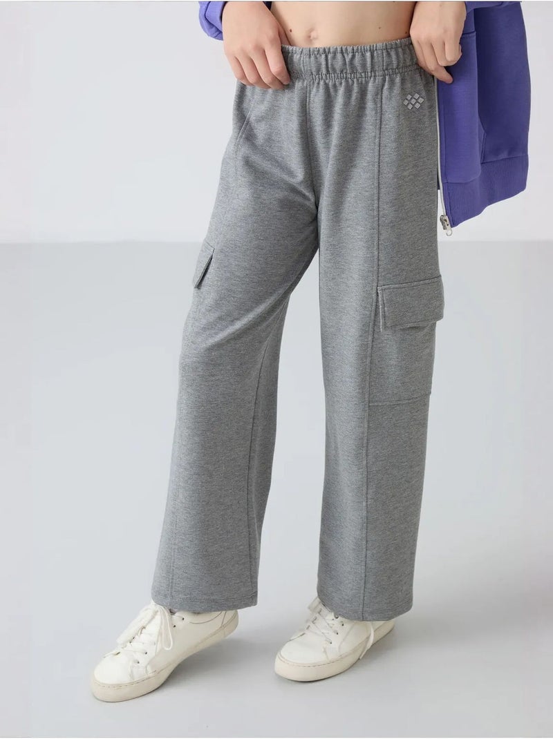 Pantalones youth unisex de mezcla de algodón tommy Gris - Kiabi