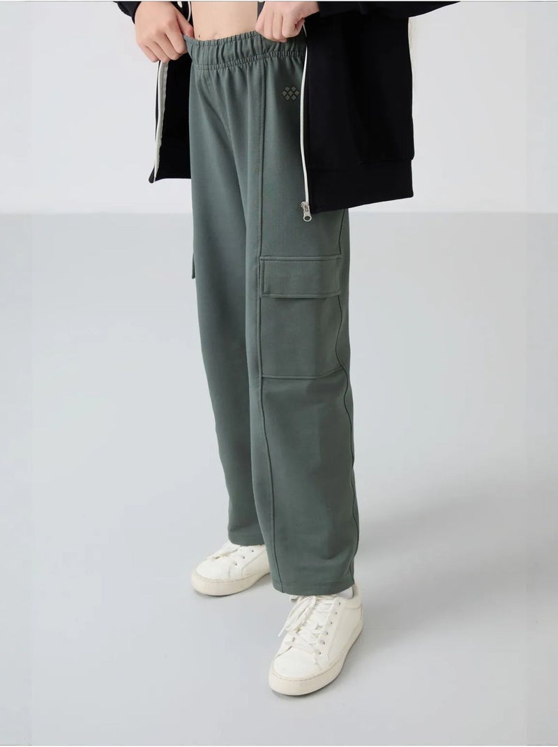Pantalones youth unisex de mezcla de algodón tommy Gris oscuro - Kiabi