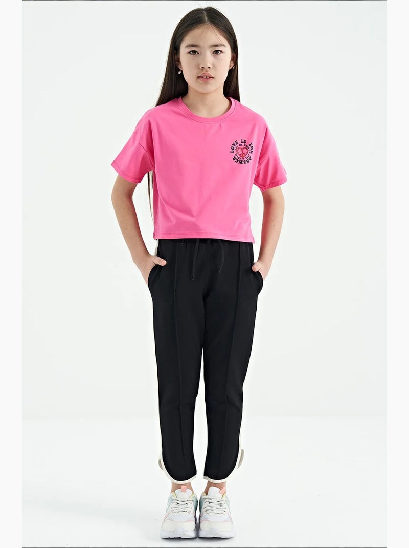 Pantalones youth unisex de mezcla de algodón tommy Negro - Kiabi
