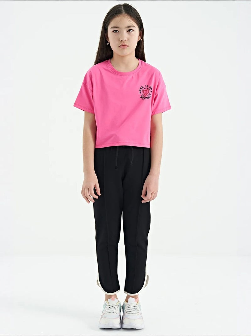 Pantalones youth unisex de mezcla de algodón tommy Negro - Kiabi