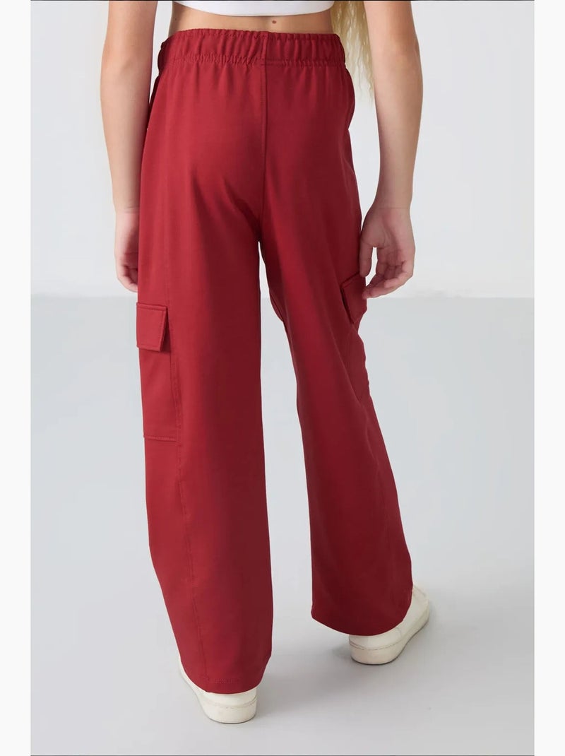 Pantalones youth unisex de mezcla de algodón tommy Rojo burdeos - Kiabi