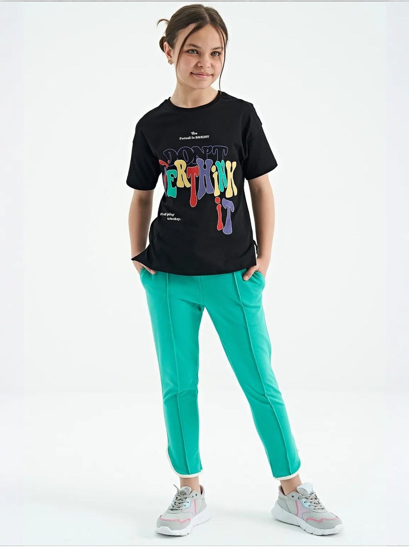 Pantalones youth unisex de mezcla de algodón tommy Verde esmeralda - Kiabi