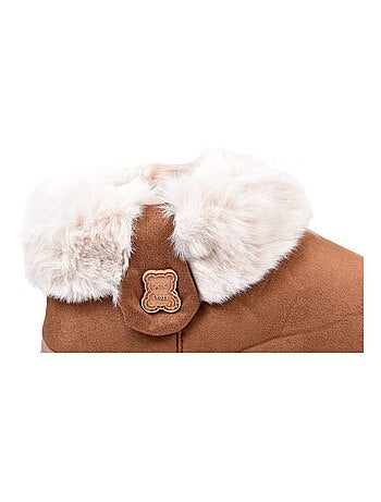 Pantufla Botín Interior Mujer Forrada