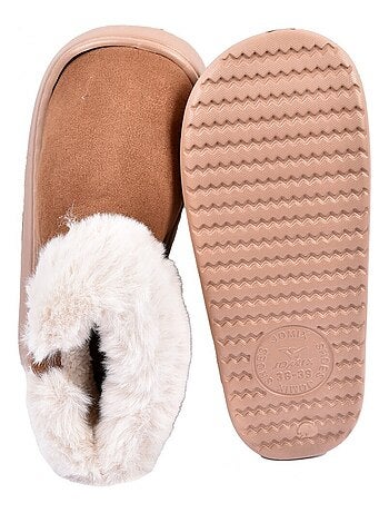 Pantufla Botín Interior Mujer Forrada