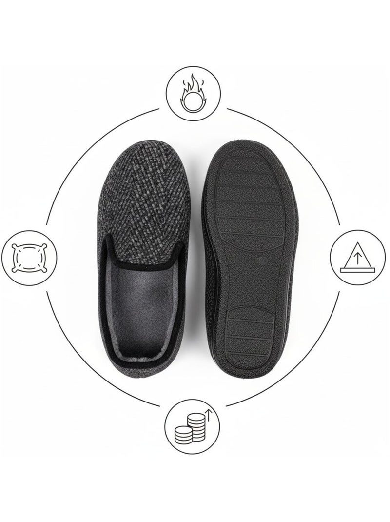 Pantufla CHARENTAISE Hombre Negro mate - Kiabi