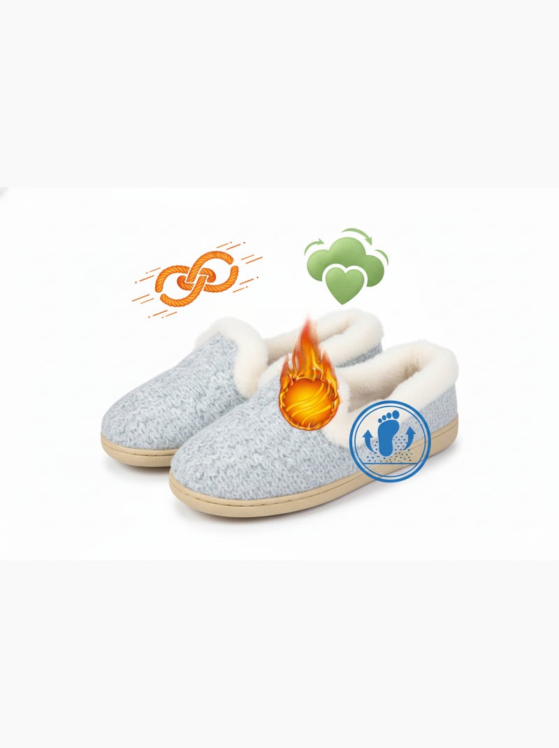 Pantufla Charentaise mujer invierno Azul - Kiabi