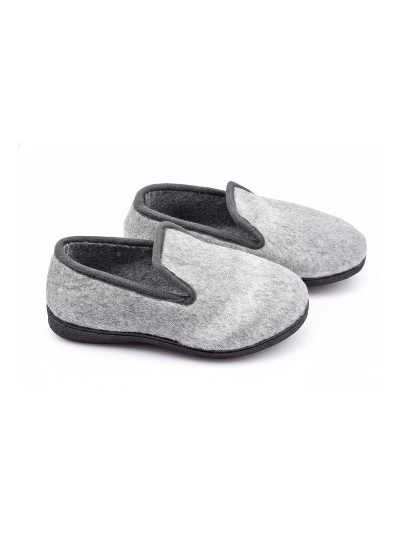 Pantufla Charentaise mujer invierno Gris jaspeado - Kiabi