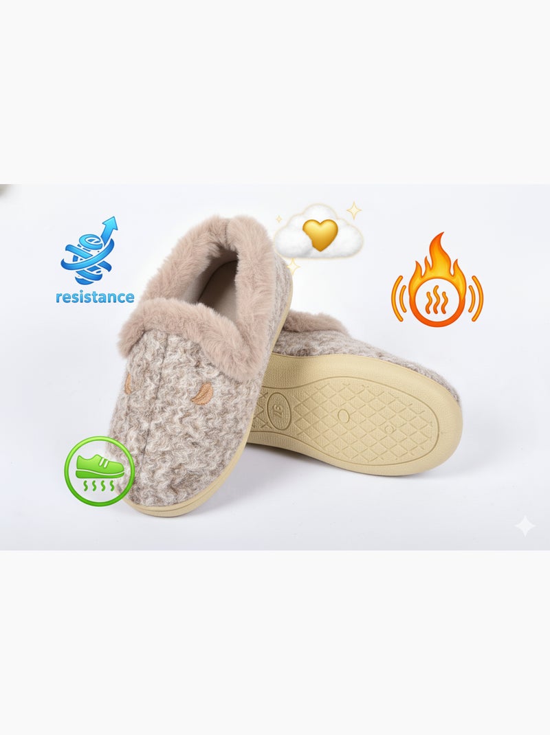 Pantufla Charentaise mujer invierno Marrón - Kiabi