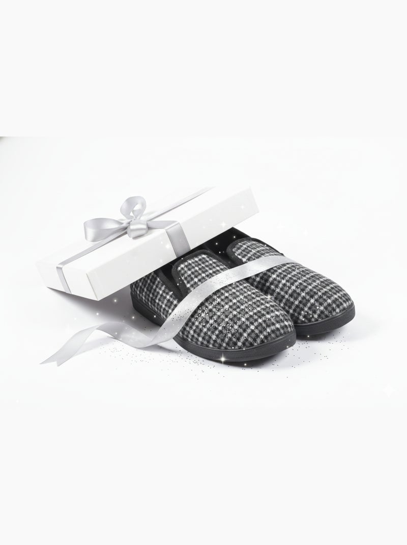 Pantufla Charentaise mujer invierno Negro - Kiabi