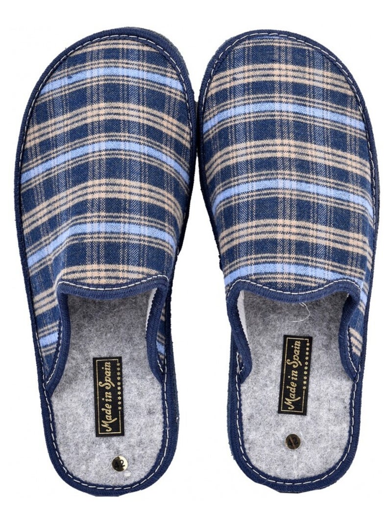 Pantufla HOMBRE Mule JACQUARD Azul marino - Kiabi