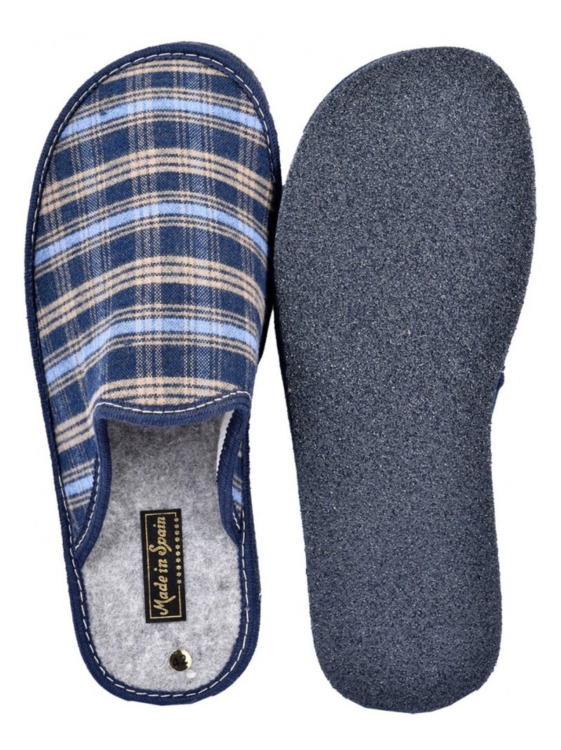 Pantufla HOMBRE Mule JACQUARD Azul marino - Kiabi