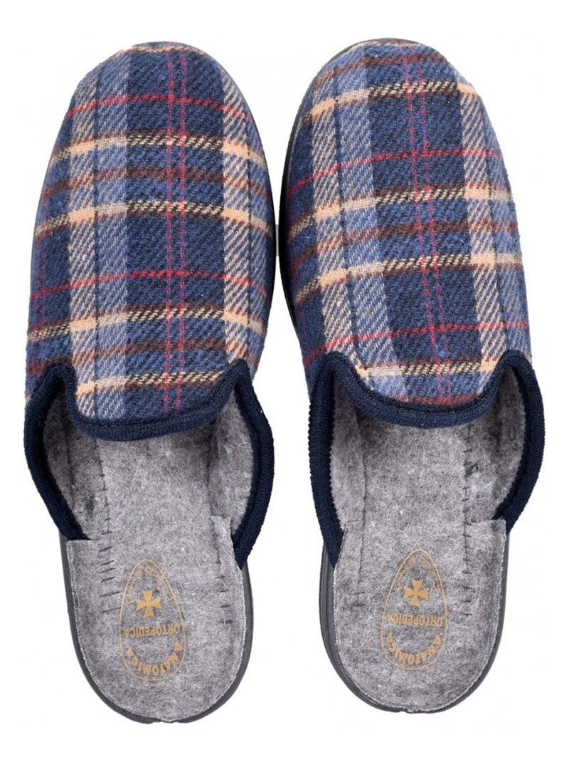 Pantufla HOMBRE Mule PREMIUM Azul marino - Kiabi