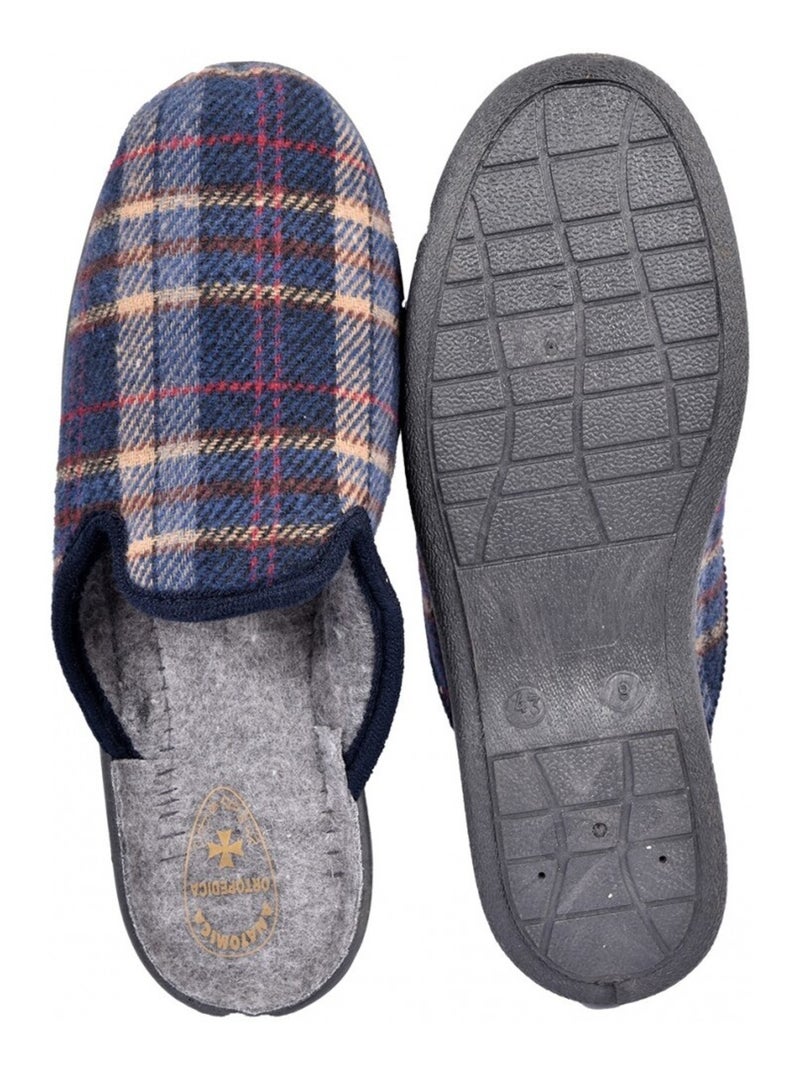 Pantufla HOMBRE Mule PREMIUM Azul marino - Kiabi