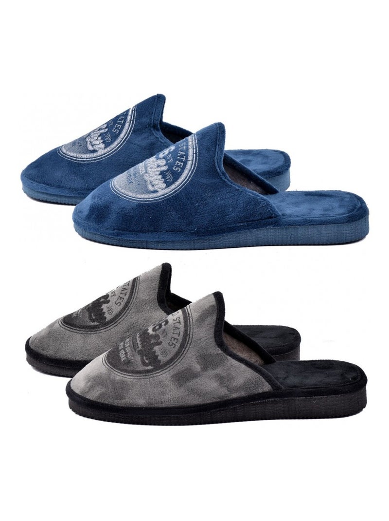 Pantufla Hombre PREMIUM Azul marino - Kiabi