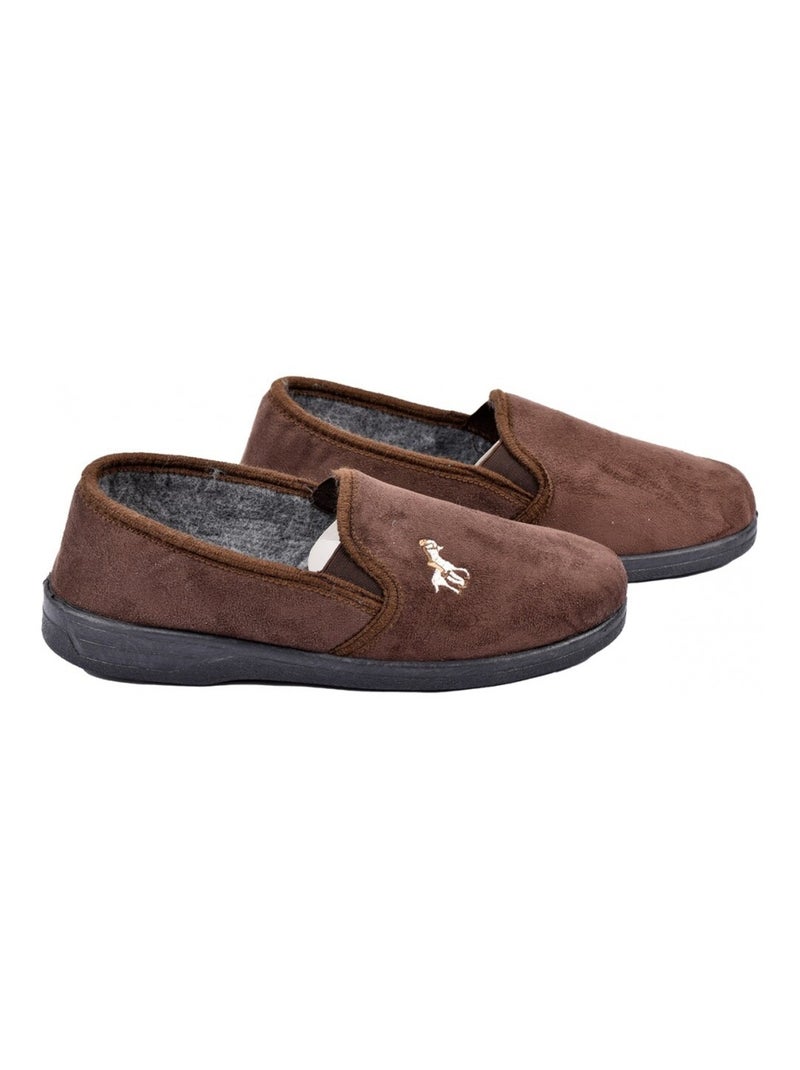 Pantufla HOMBRE SUEDINE PREMIUM Marrón - Kiabi