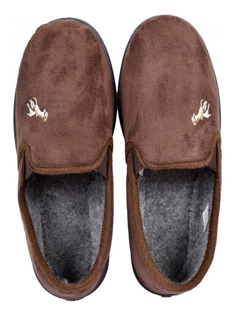 Pantufla HOMBRE SUEDINE PREMIUM Marrón - Kiabi