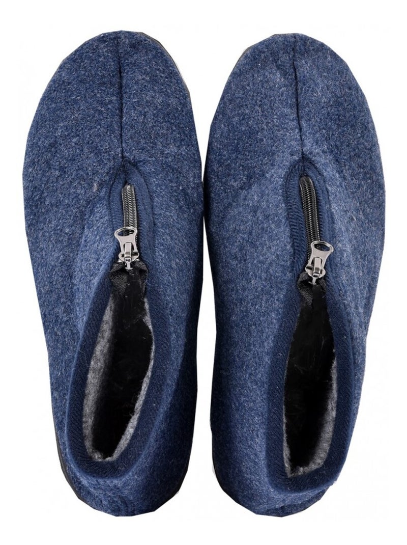 Pantufla Hombre Zapatilla PREMIUM Azul marino - Kiabi