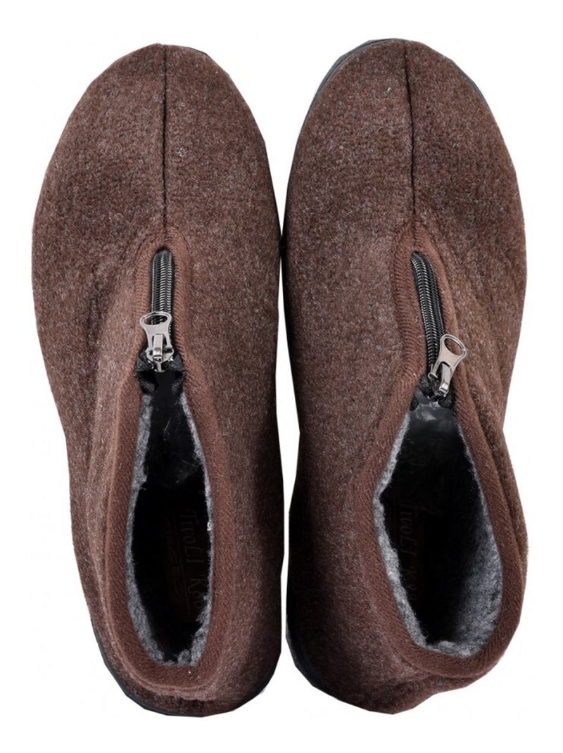 Pantufla Hombre Zapatilla PREMIUM Marrón - Kiabi