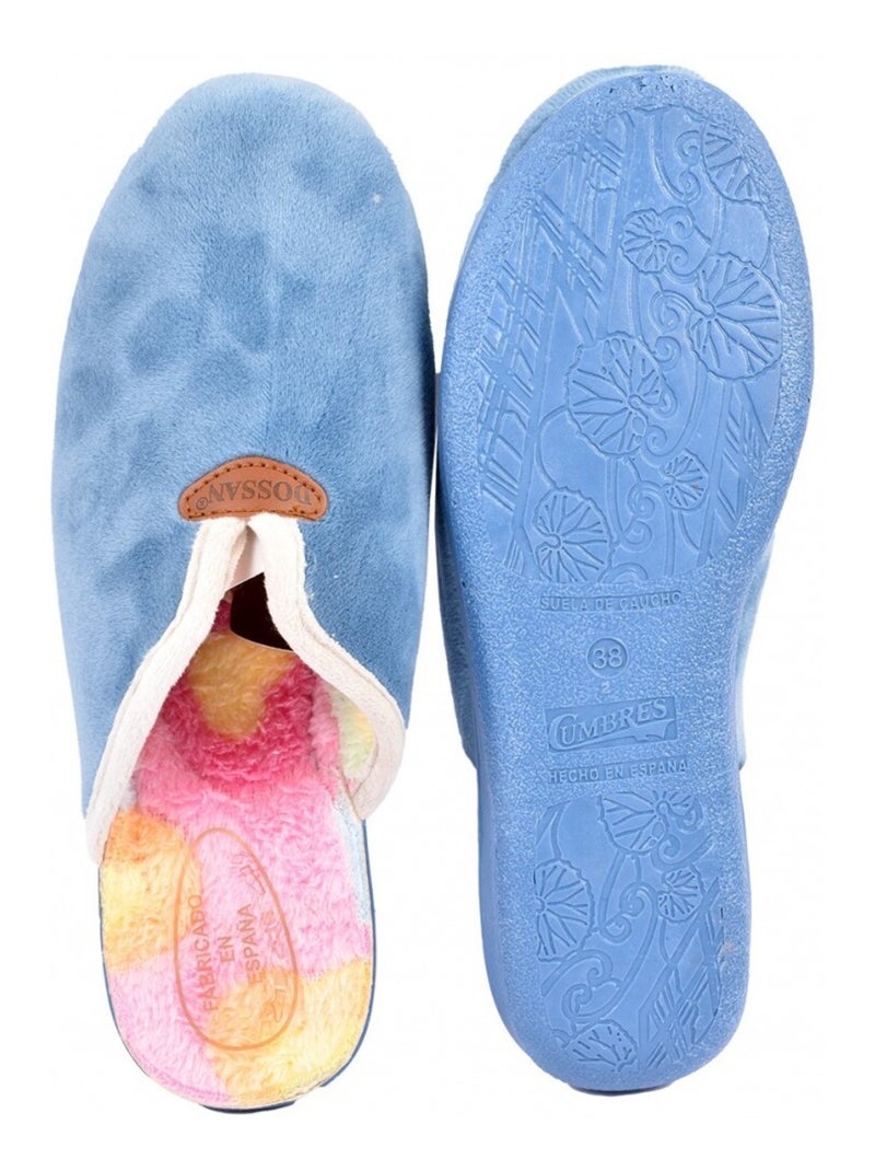 Pantufla Mujer Mule PREMIUM Azul cielo - Kiabi