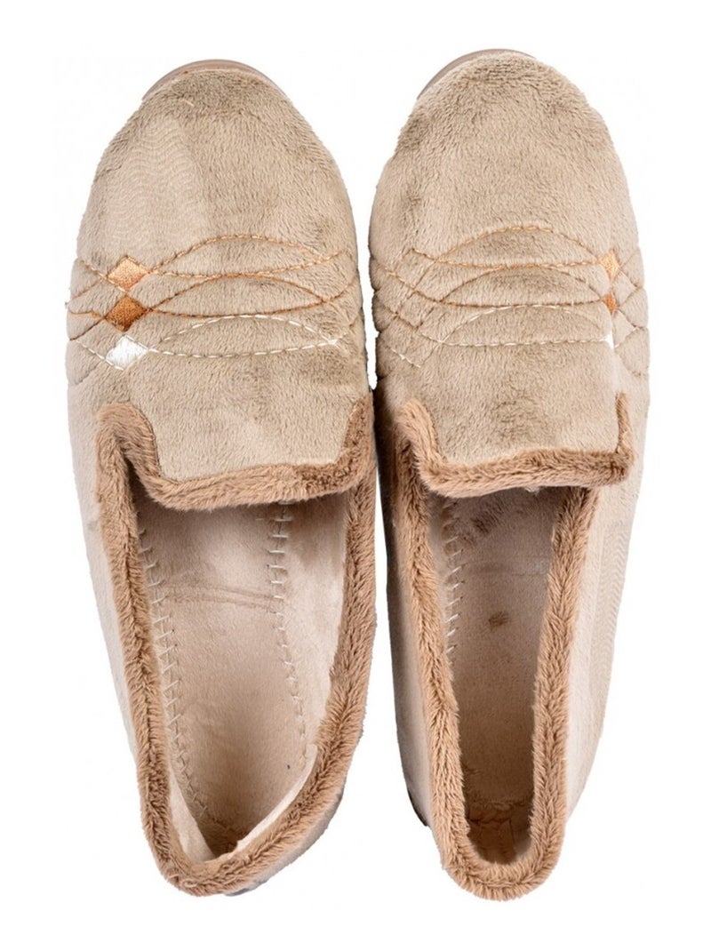 Pantufla Mujer PREMIUM FANTASÍA Taupe - Kiabi