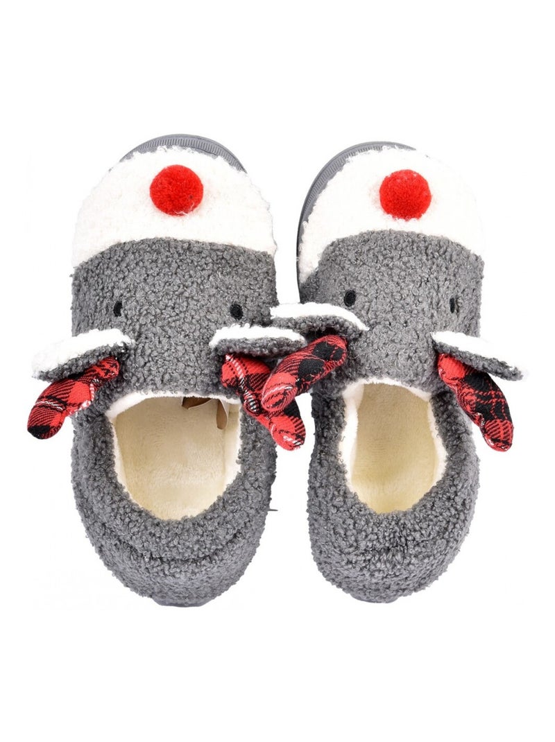 Pantufla Mujer Zapatilla Fantasía Gris - Kiabi