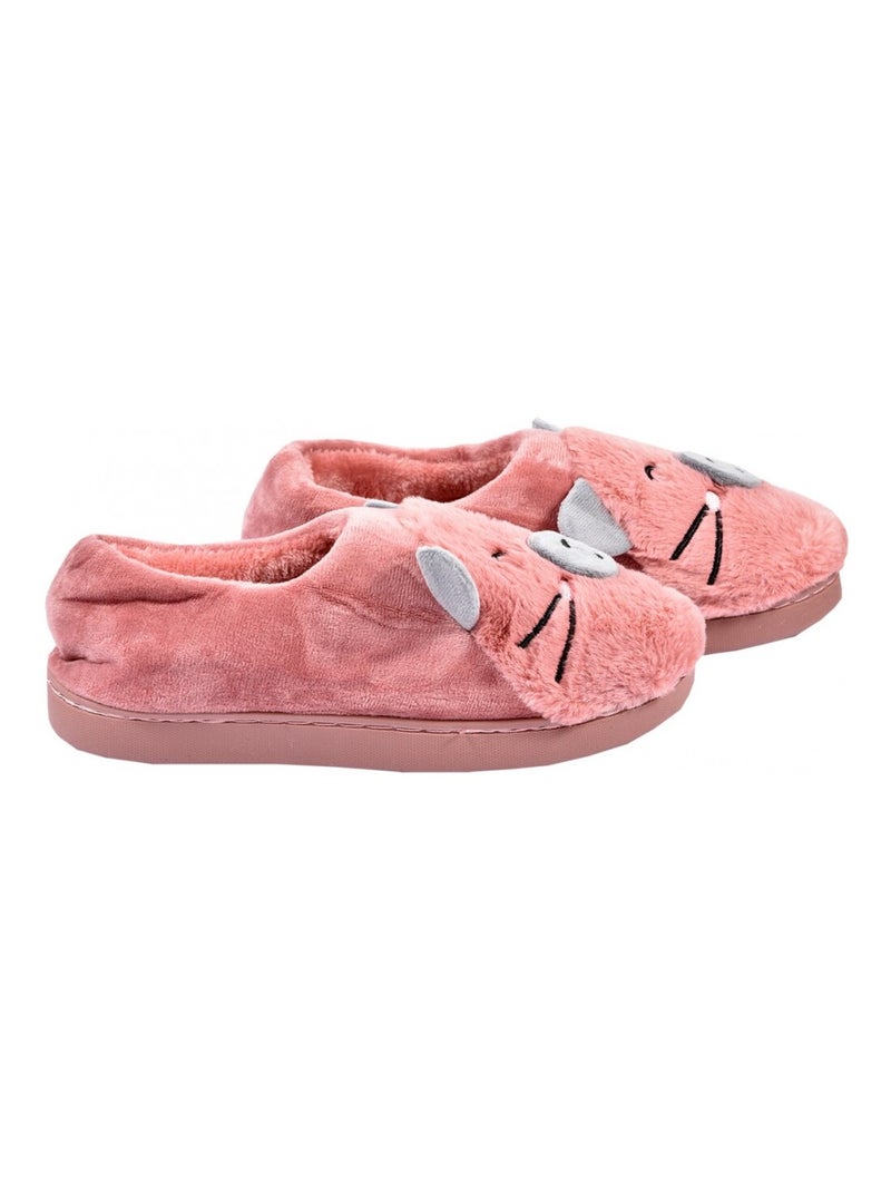 Pantufla Mujer Zapatilla Fantasía Rosa frambuesa - Kiabi
