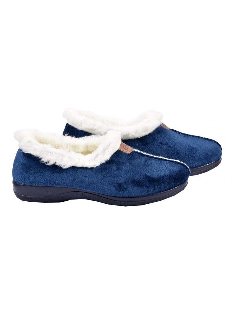 Pantufla Mujer Zapatilla PREMIUM Azul marino - Kiabi