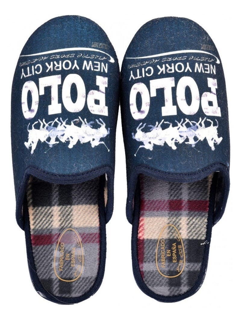 Pantufla Mule PRINT FANTASÍA Azul marino - Kiabi