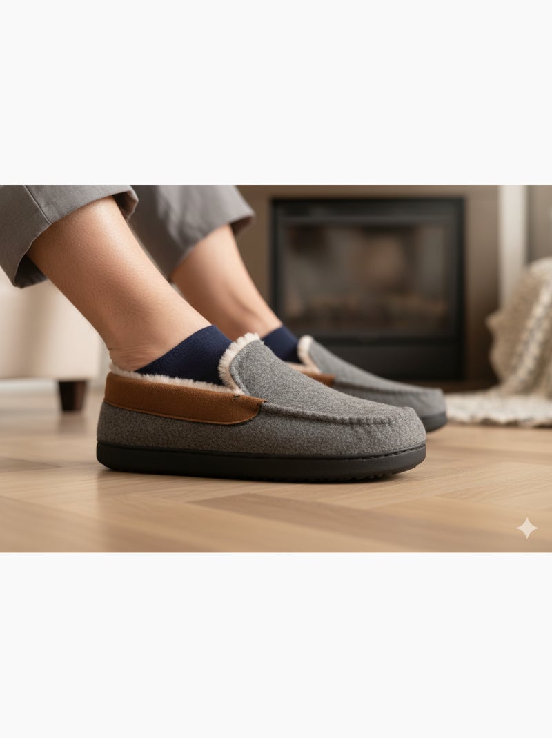 Pantufla PREMIUM MU9733 para Hombre Gris - Kiabi
