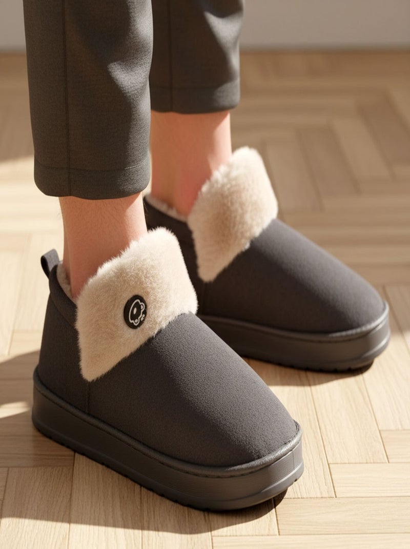 Pantuflas altas hombre MU10162 Gris - Kiabi