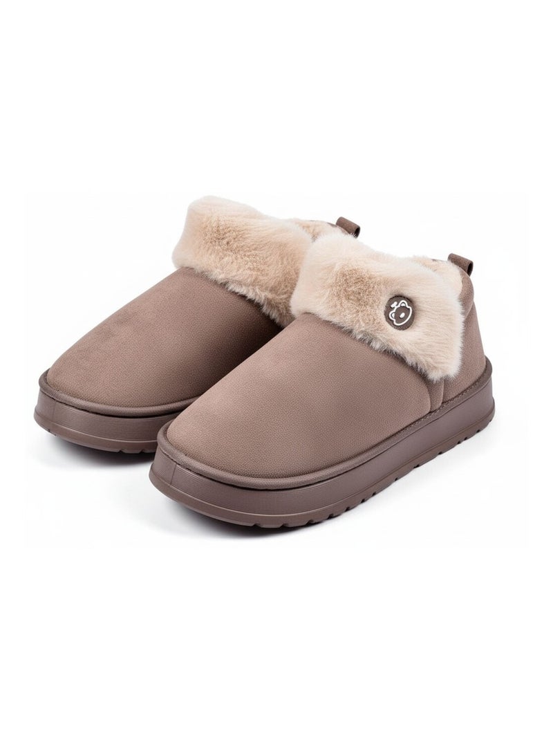 Pantuflas altas hombre MU10162 Marrón - Kiabi