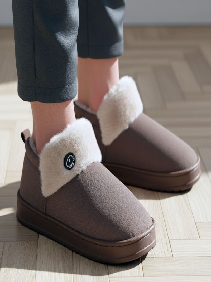 Pantuflas altas hombre MU10162 Marrón - Kiabi