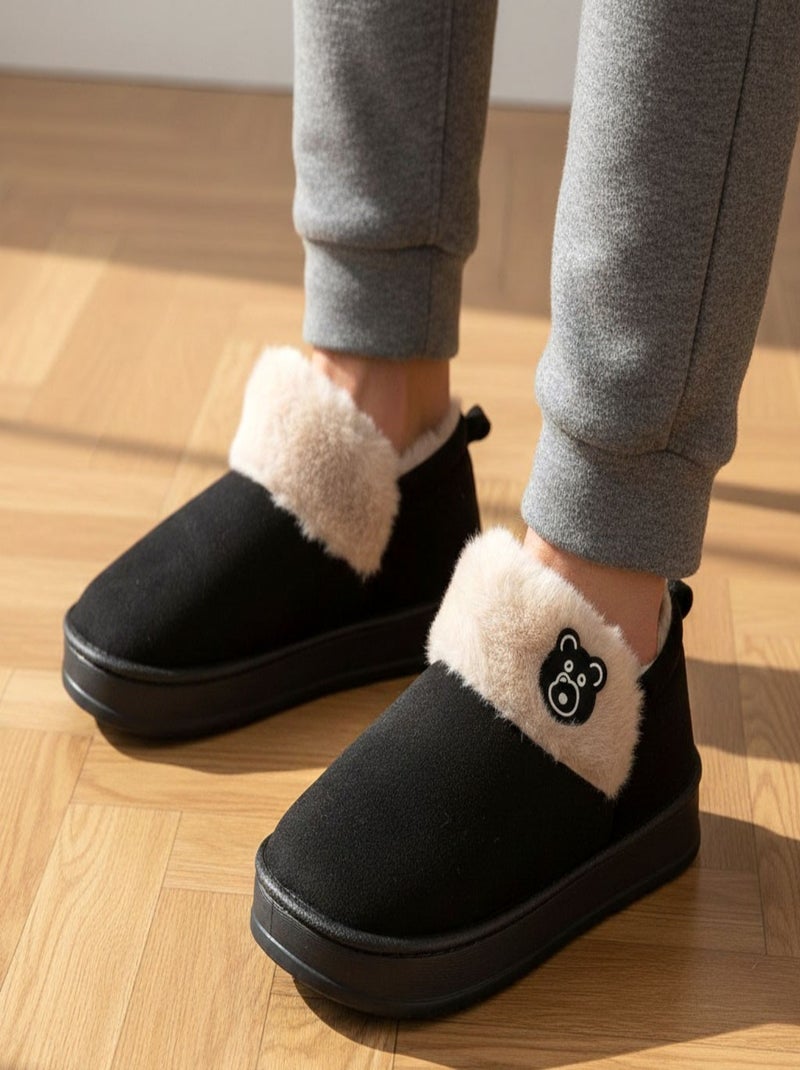 Pantuflas altas hombre MU10162 Negro - Kiabi