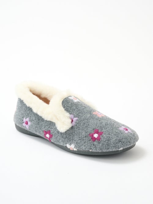 Pantuflas anchas confort pelo sintético - Afibel - Kiabi