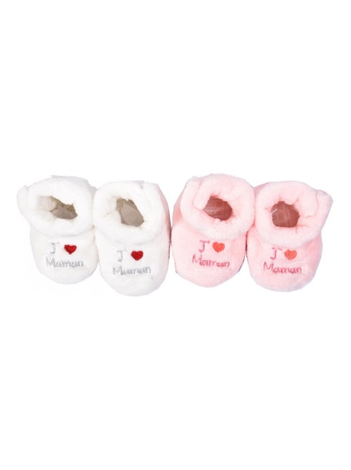 Pantuflas bebé Cocooning Fantasía - Pack de 2 - Kiabi Pantuflas bebé Cocooning Fantasía - Pack de 2 - Kiabi