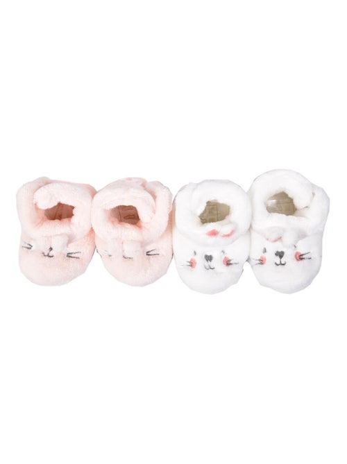 Pantuflas bebé Cocooning Fantasía - Pack de 2 - Kiabi Pantuflas bebé Cocooning Fantasía - Pack de 2 - Kiabi