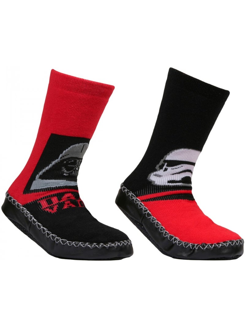 Pantuflas calcetines pack de 2 STAR WARS Negro - Kiabi