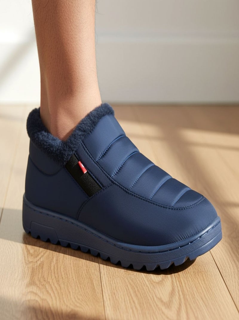 Pantuflas charentaises altas PREMIUM MU9738 Azul marino - Kiabi