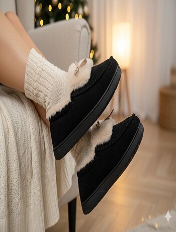 Pantuflas Charentaises mujer Terciopelo MD10154