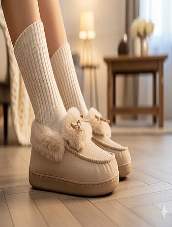 Pantuflas Charentaises mujer Terciopelo MD10154