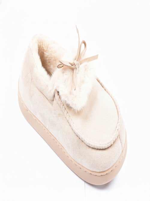 Pantuflas Charentaises mujer Terciopelo MD10154 - Kiabi