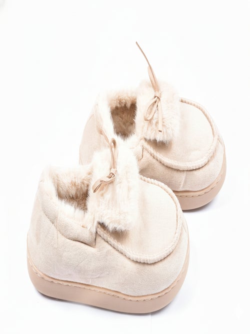 Pantuflas Charentaises mujer Terciopelo MD10154 - Kiabi