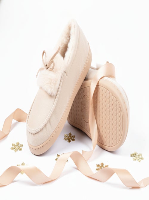 Pantuflas Charentaises mujer Terciopelo MD10154 - Kiabi