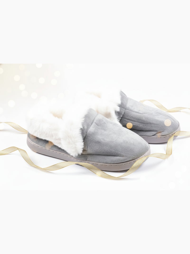 Pantuflas Charentaises mujer Ultra Ligeras MD9691 Gris - Kiabi