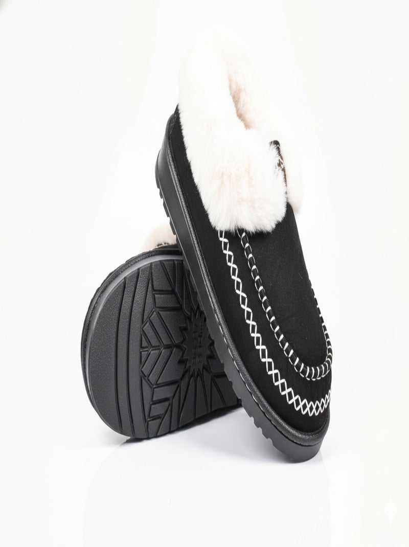 Pantuflas Charentaises Ultra Ligeras Sherpa MD10158 Negro - Kiabi