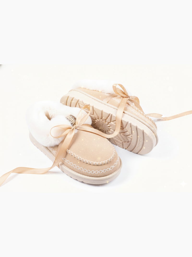 Pantuflas Charentaises Ultra Ligeras Sherpa MD10158 Taupe - Kiabi