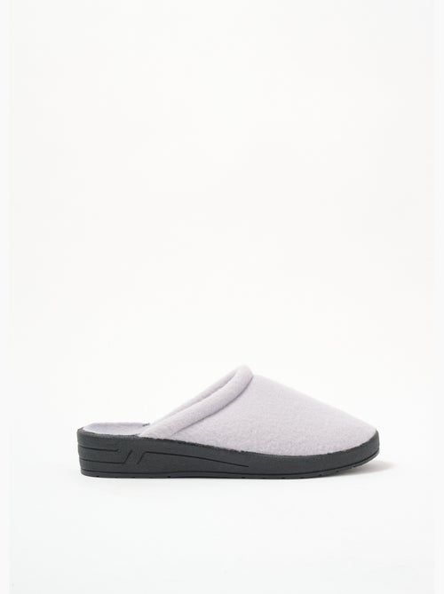 Pantuflas de vellón ancho confort mula mixta - Afibel - Kiabi