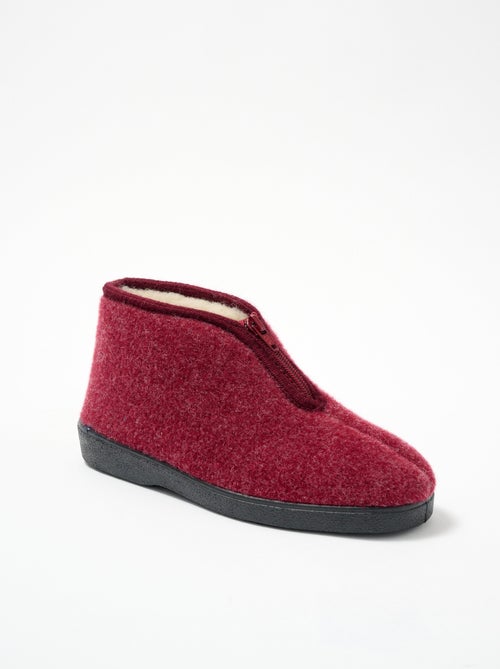 Pantuflas forradas con cremallera de ancho confortable - Afibel - Kiabi