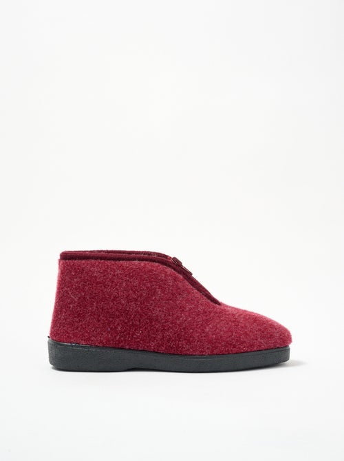 Pantuflas forradas con cremallera de ancho confortable - Afibel - Kiabi